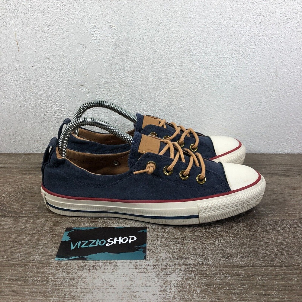 Converse CTAS Shoreline Slip On Navy Biscuit Egret Sneakers Women's 7.5 551622F